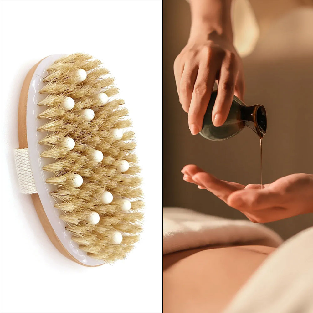 Dry Brush Body - Escova corporal 2 em 1 para