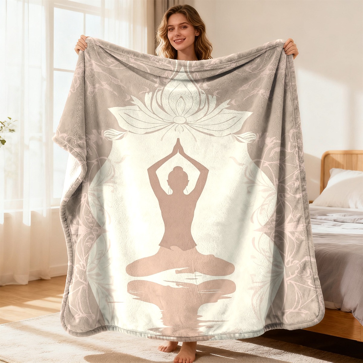 Manta Luxuosa de Yoga e Medita - Spa Wellness Yoga avaliação e preço