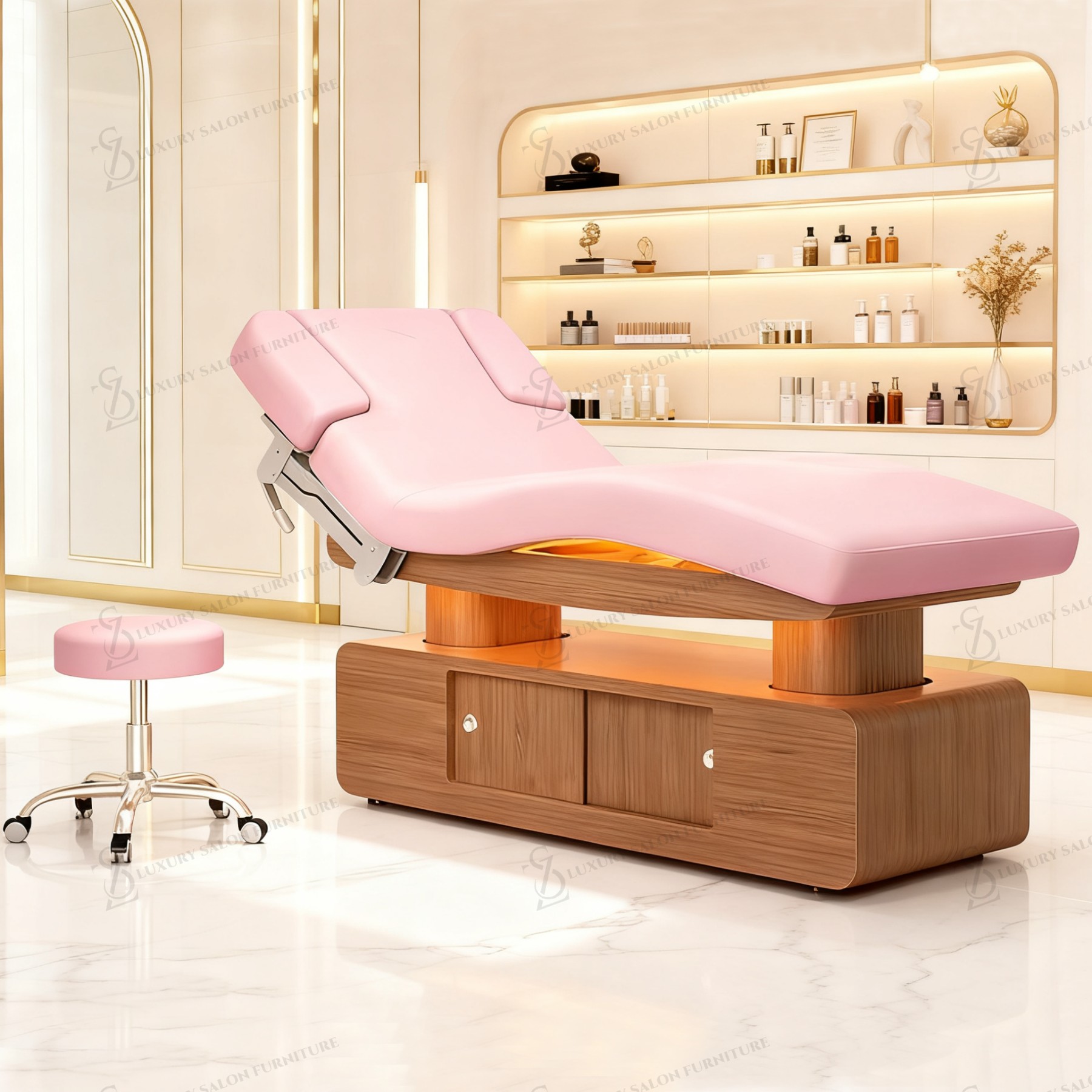 Luxo 3/4 motores rosa cama de  - Spa Wellness Beauty avaliação e preço